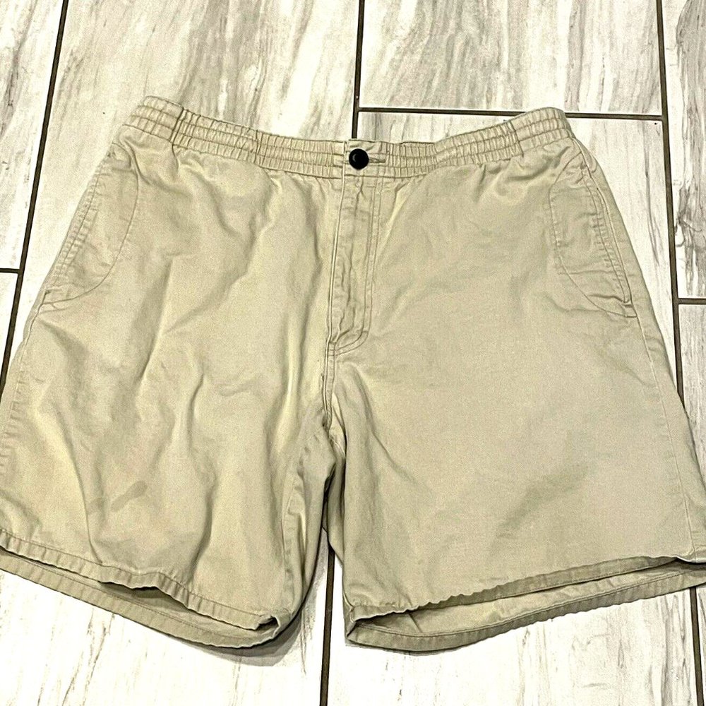Eddie Bauer Shorts Men's Large Beige Drawstring Outdoors